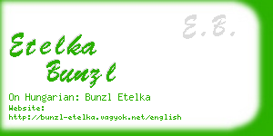 etelka bunzl business card